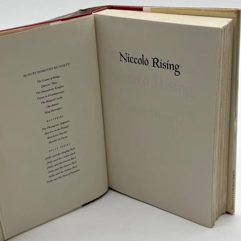 Niccolo Rising Dorothy Dunnett 1986 First American Edition Hardcover Book Jacket
